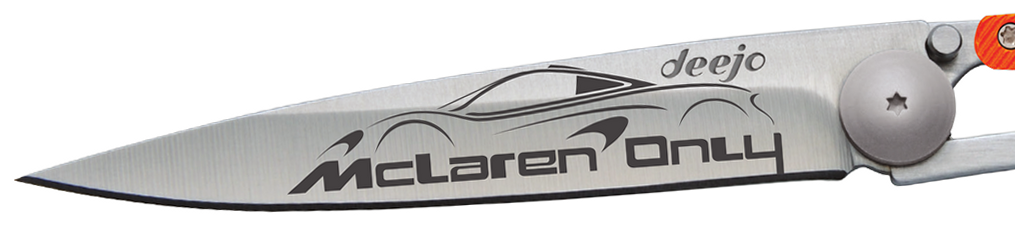 McLaren Only — zoom sur la lame gravée