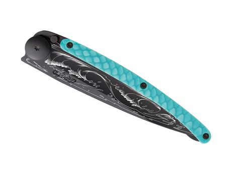 Deejo, 37g, Black, Skin turquoise / Vague