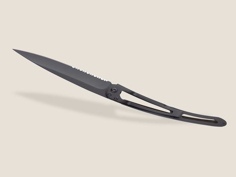 Deejo Serrated 37g, Fibre de carbone / Café Racer