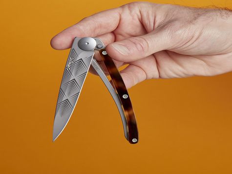 Deejo 37g, Tortue ambrée / Art Déco