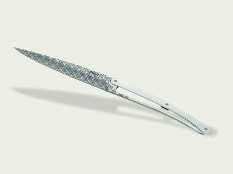 6 Deejo de table Prestige, Chromé / Géométrie