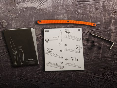 Manche aluminium orange, pour Deejo 37GR