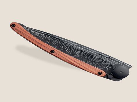 Deejo 37g, Bois corail / Plume