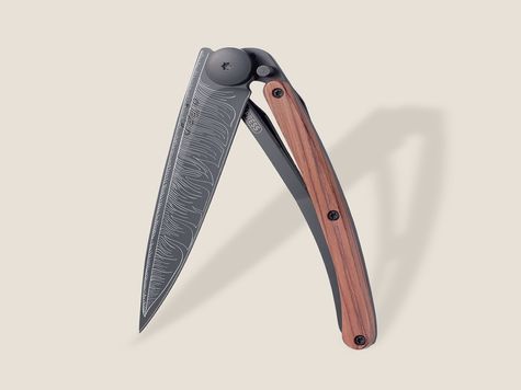 Deejo 37g, Bois corail / Plume