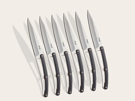 6 Deejo de table Serrated, Ebène