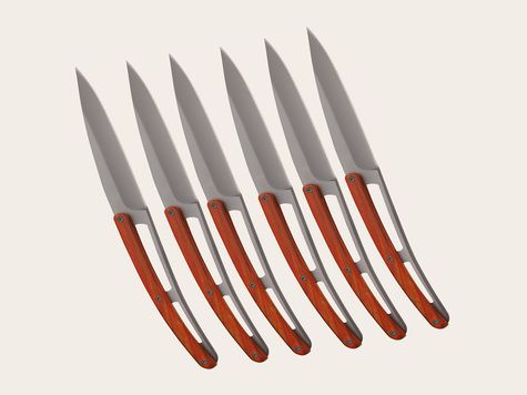 6 Deejo de table Prestige, Bois corail