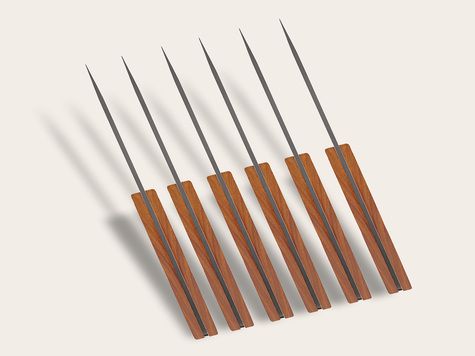 6 Deejo de table Prestige, Bois corail