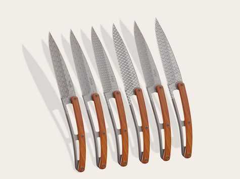 6 Deejo de Table, Bois Corail / Géométrie